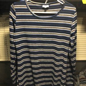 New Xl Striped Lularoe Debbie long sleeve dress